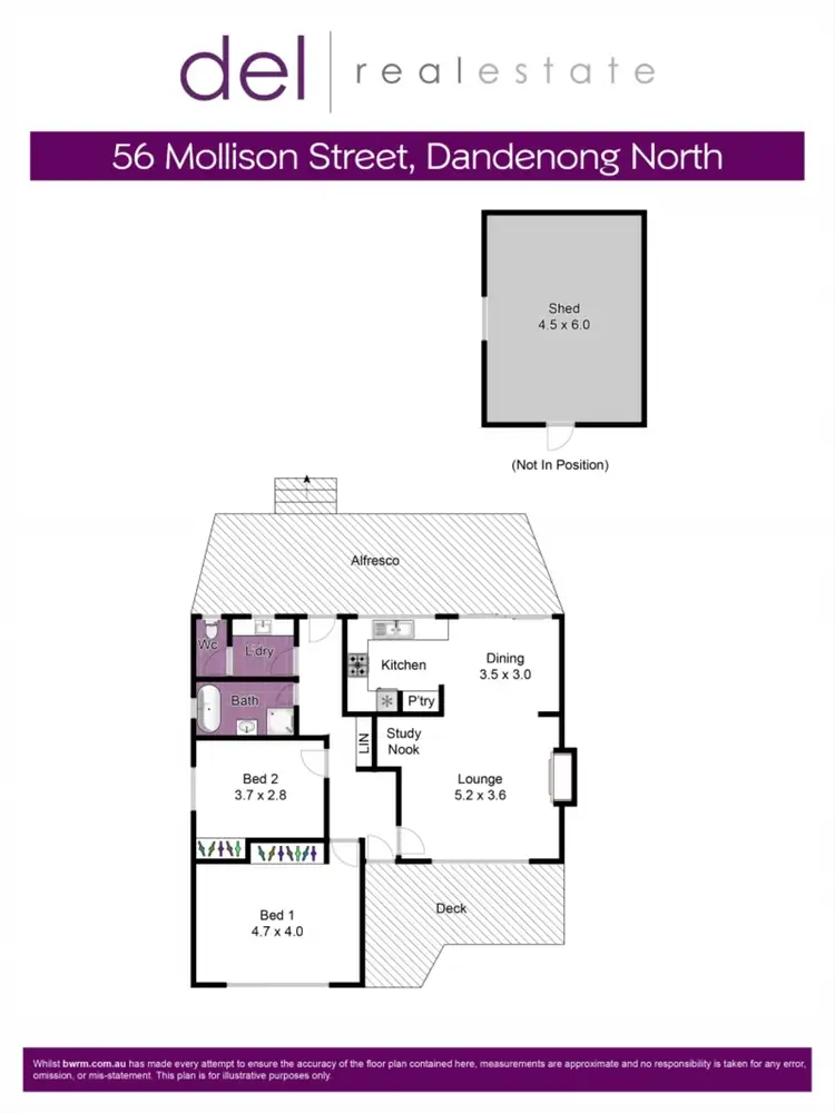 Floorplan of Homely house listing, 56 Mollison Street, Dandenong North VIC 3175