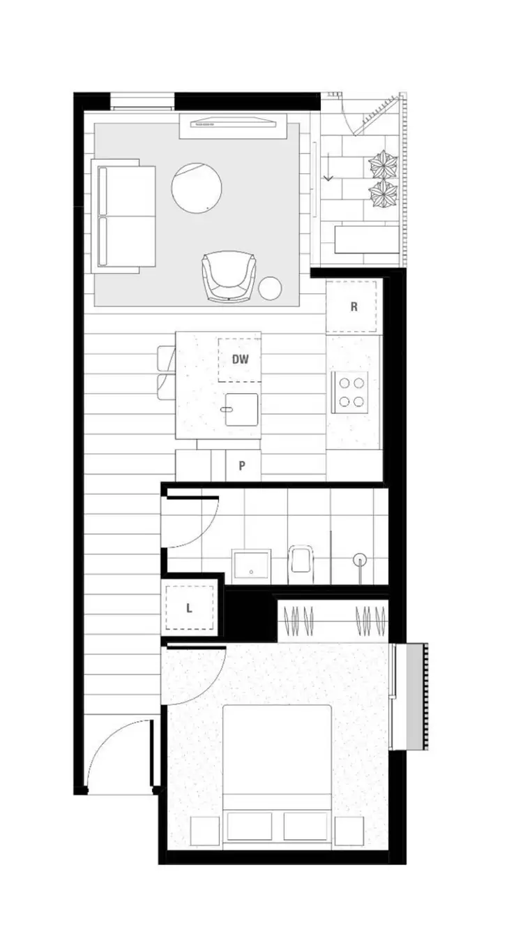 Floorplan of Homely apartment listing, G2/388 Queensberry Street, North Melbourne VIC 3051