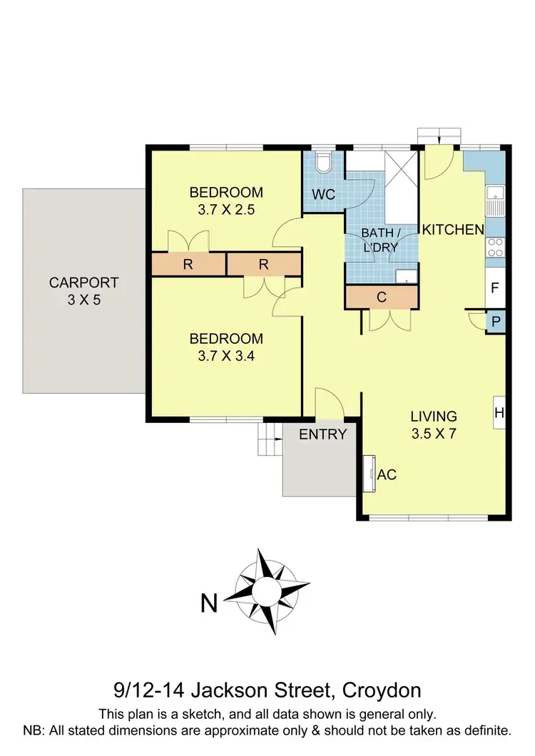 Floorplan of Homely unit listing, 9/12-14 Jackson Street, Croydon VIC 3136