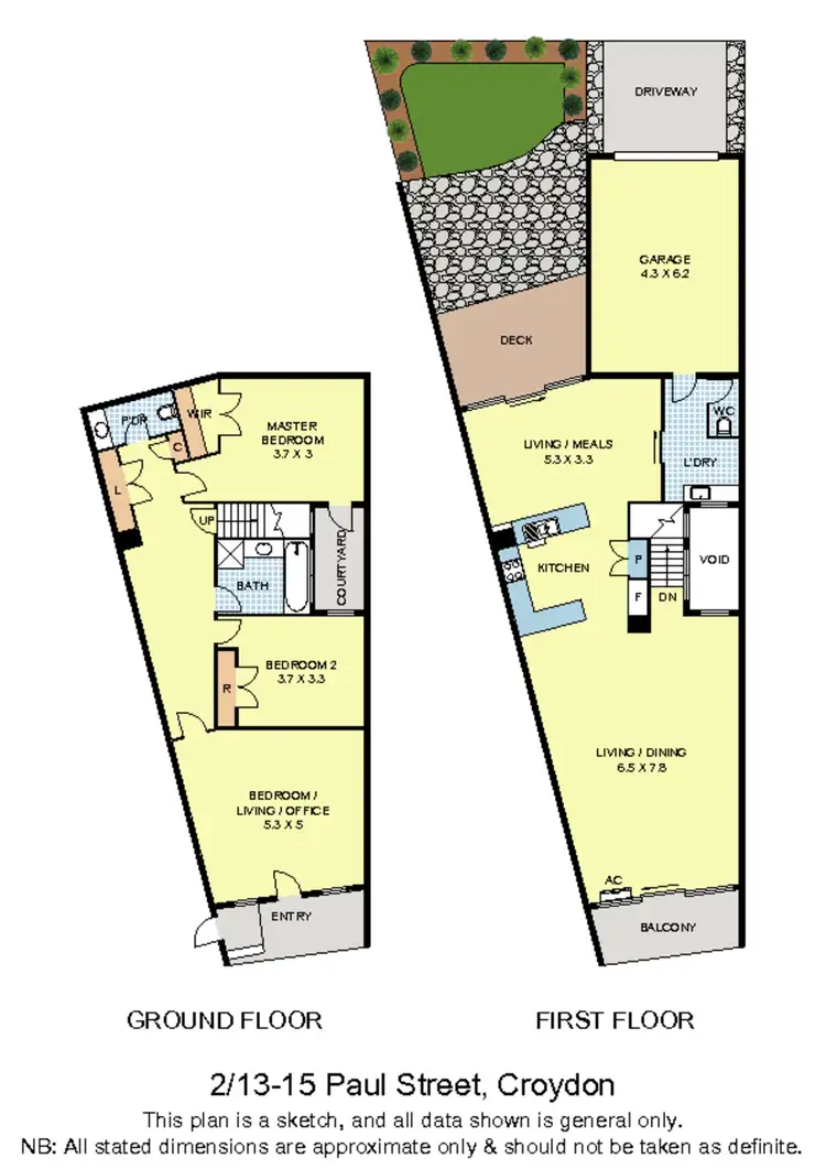 Floorplan of Homely townhouse listing, 2/13-15 Paul Street, Croydon VIC 3136