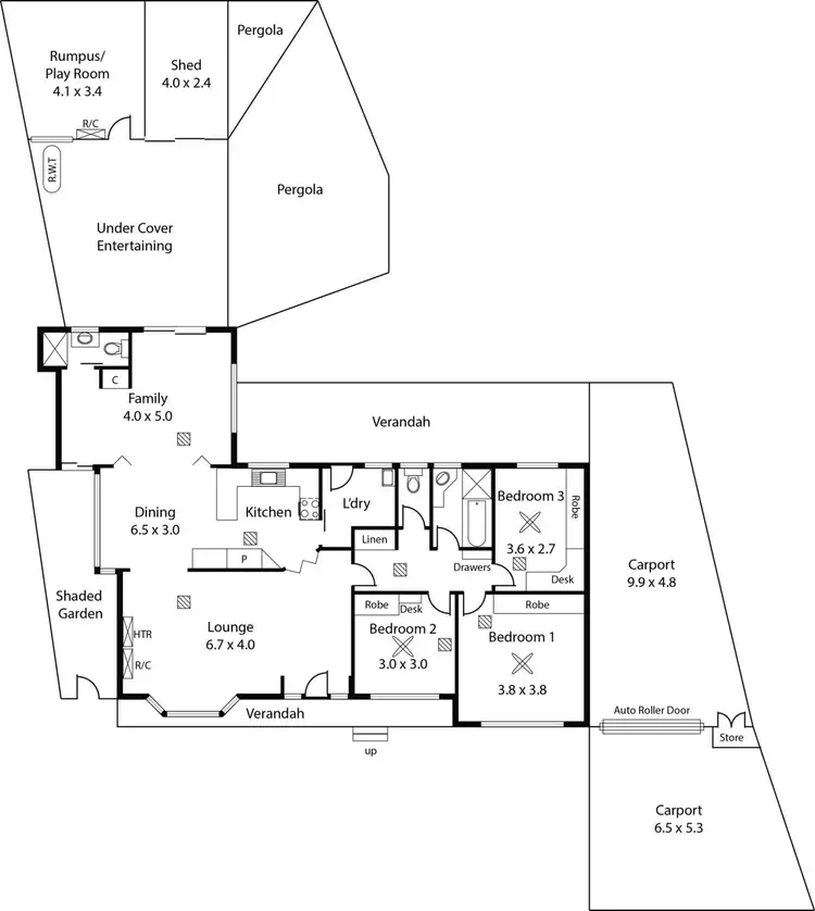 Floorplan of Homely house listing, 72 Flinders Drive, Valley View SA 5093