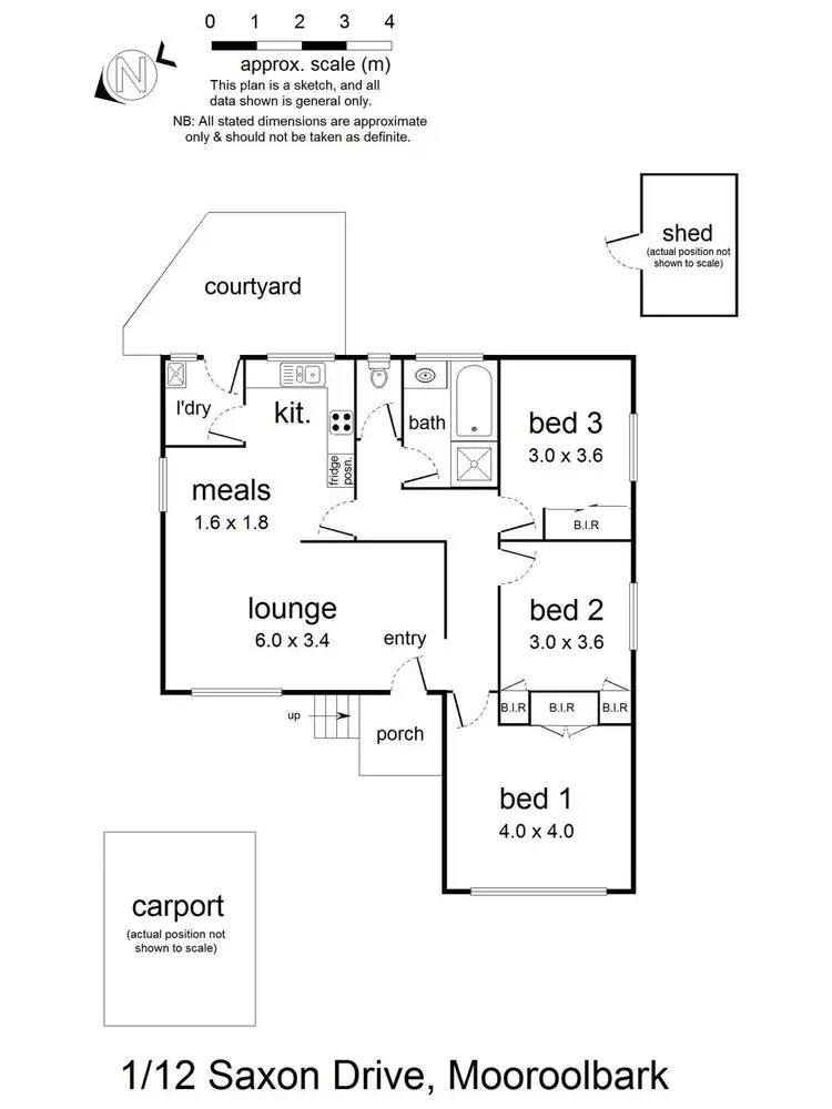 Floorplan of Homely unit listing, 1/12 Saxon Drive, Mooroolbark VIC 3138