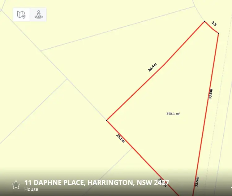 Floorplan of Homely semi-detached listing, 11 Daphne Place, Harrington NSW 2427