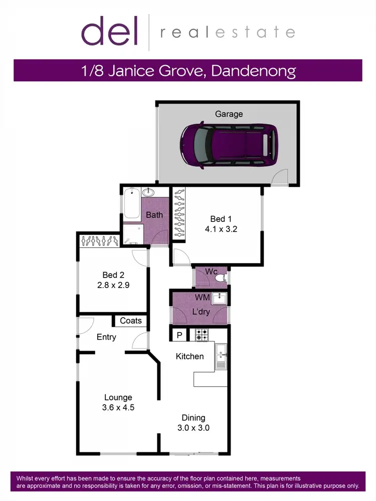 Floorplan of Homely unit listing, 1/8 Janice Grove, Dandenong VIC 3175