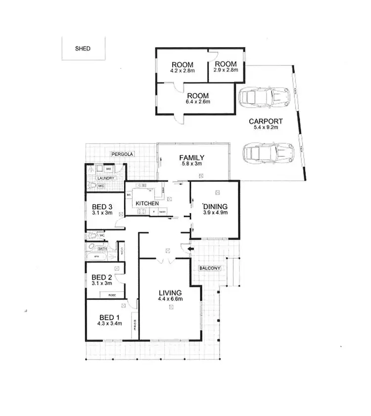 Floorplan of Homely house listing, 26 Wentworth Drive, Ingle Farm SA 5098