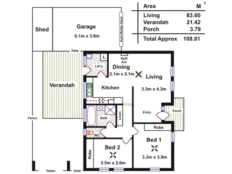 Floorplan of Homely house listing, 1/41 Acacia North Avenue, Campbelltown SA 5074