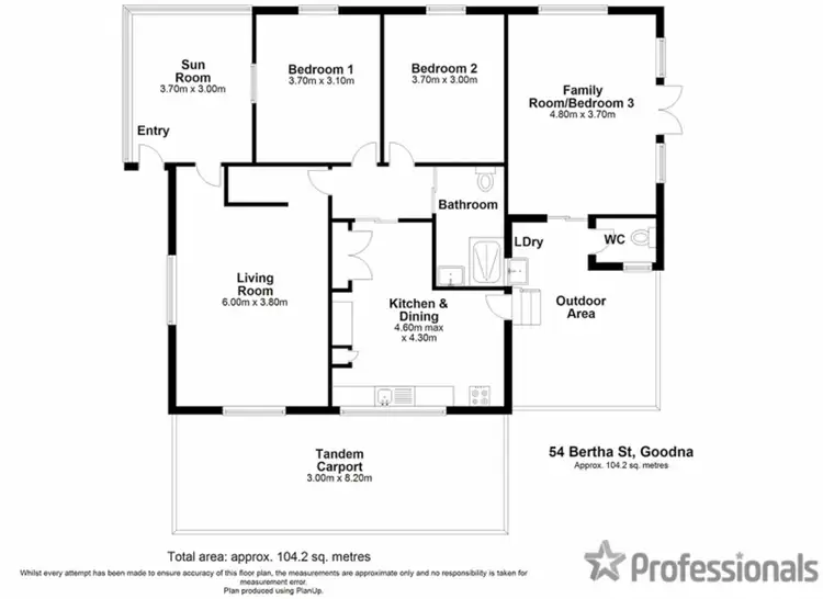 Floorplan of Homely house listing, 54 Bertha Street, Goodna QLD 4300