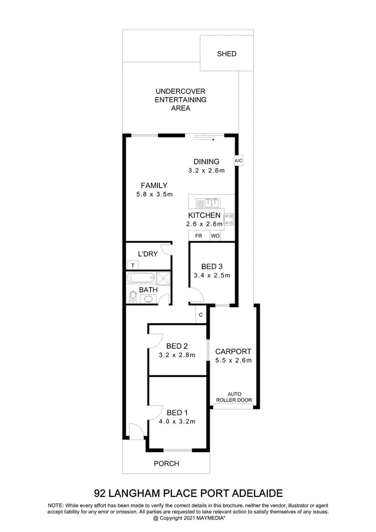 Floorplan of Homely house listing, 92 Langham Place, Port Adelaide SA 5015