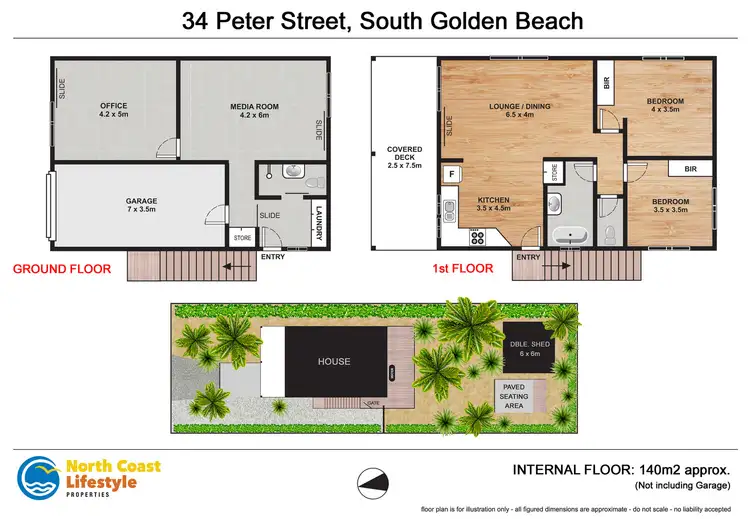 Floorplan of Homely house listing, 34 Peter Street, South Golden Beach NSW 2483