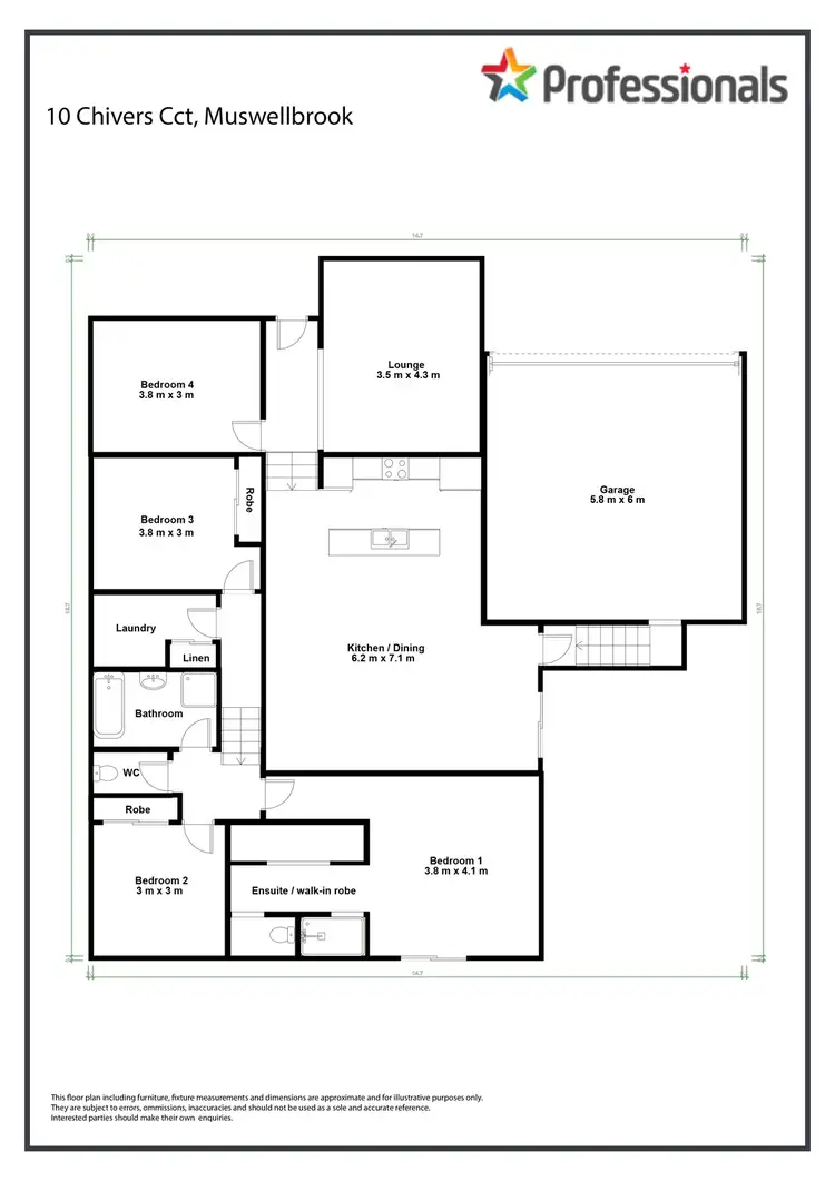 Floorplan of Homely house listing, 10 Chivers Circuit, Muswellbrook NSW 2333