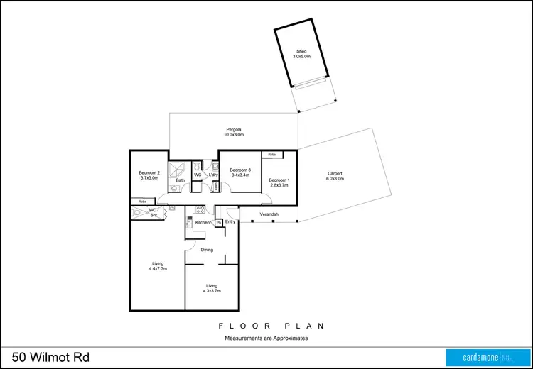 Floorplan of Homely house listing, 50 Wilmot Road, Shepparton VIC 3630