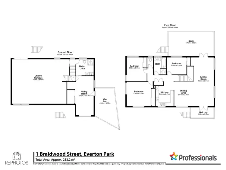 Floorplan of Homely house listing, 1 Braidwood Street, Everton Park QLD 4053