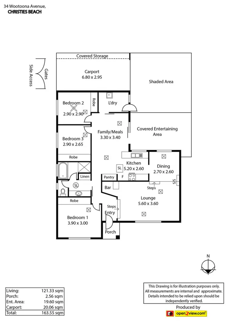 Floorplan of Homely house listing, 34 Wootoona Avenue, Christies Beach SA 5165