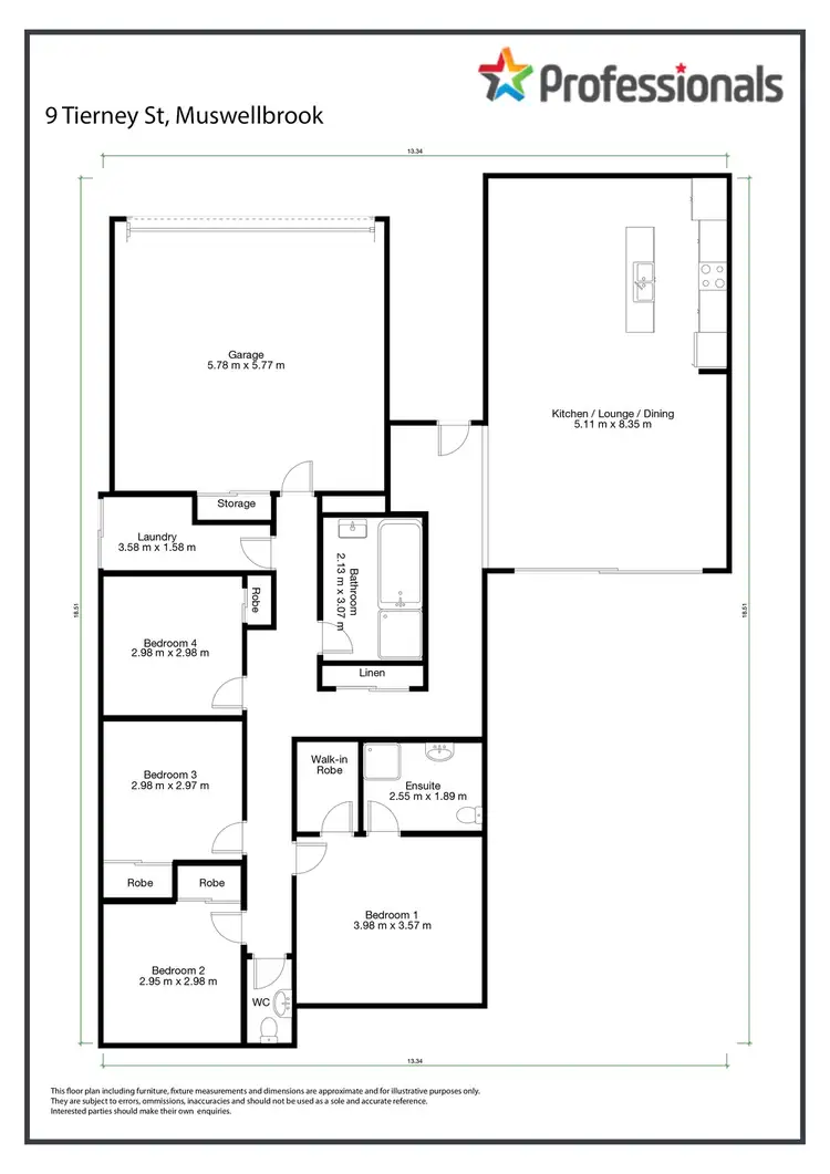 Floorplan of Homely house listing, 9 Tierney Street, Muswellbrook NSW 2333