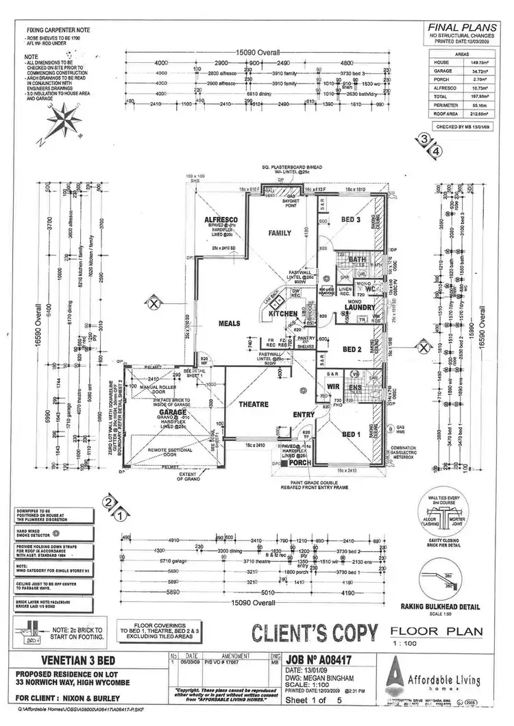 Floorplan of Homely house listing, 34 Norwich Way, High Wycombe WA 6057