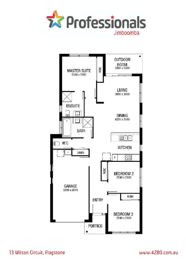 Floorplan of Homely house listing, 13 Wilson Circuit, Flagstone QLD 4280