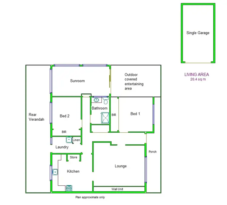 Floorplan of Homely unit listing, 1/19 Bowe Street, Shepparton VIC 3630