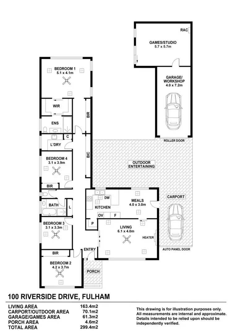 Floorplan of Homely house listing, 100 Riverside Drive, Fulham SA 5024