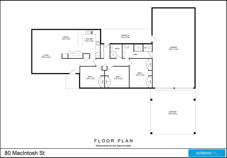 Floorplan of Homely house listing, 80 Macintosh Street, Shepparton VIC 3630