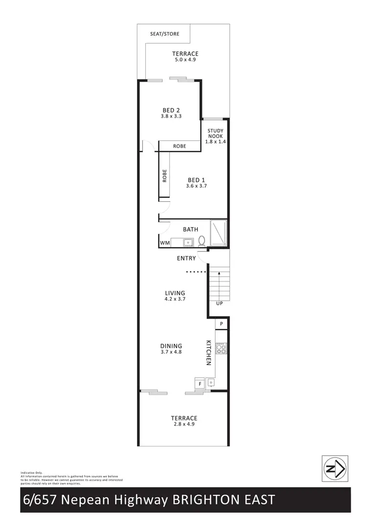 Floorplan of Homely apartment listing, 6/657 Nepean Highway, Brighton East VIC 3187