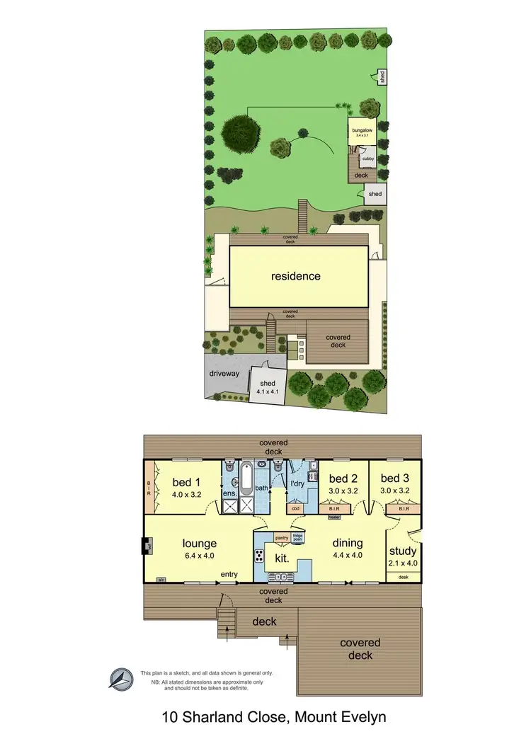 Floorplan of Homely house listing, 10 Sharland Close, Mount Evelyn VIC 3796