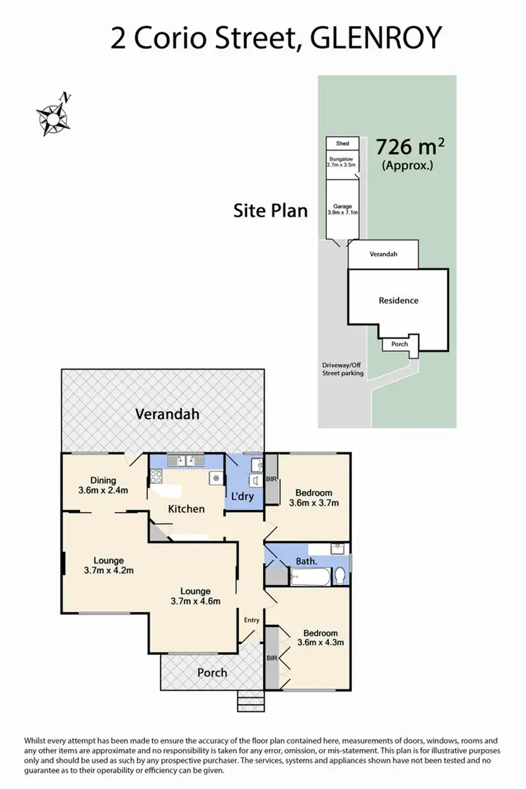 Floorplan of Homely house listing, 2 Corio Street, Glenroy VIC 3046