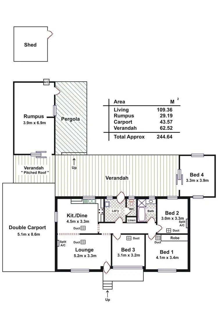 Floorplan of Homely house listing, 20 Roopena Street, Ingle Farm SA 5098