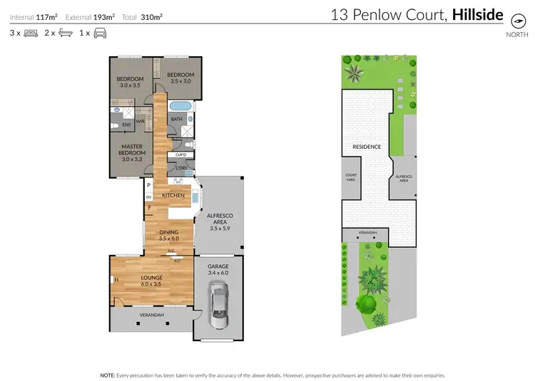 Floorplan of Homely house listing, 13 Penlow Court, Hillside VIC 3037