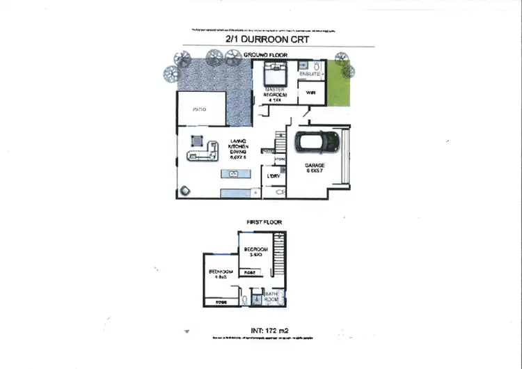 Floorplan of Homely semi-detached listing, 2/1 Durroon Court, Ocean Shores NSW 2483