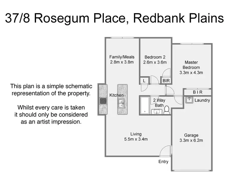 Floorplan of Homely house listing, 37/8 Rosegum Place, Redbank Plains QLD 4301