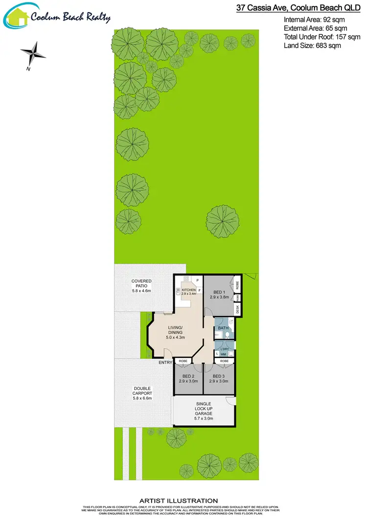Floorplan of Homely house listing, 37 Cassia Avenue, Coolum Beach QLD 4573
