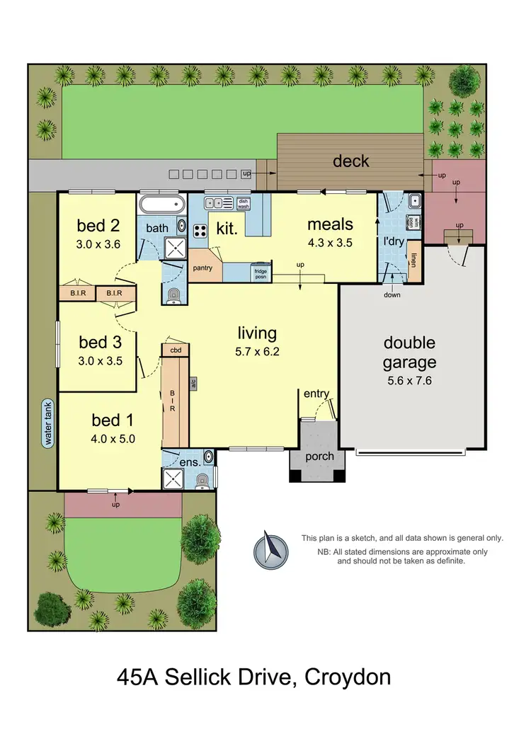Floorplan of Homely unit listing, 45a Sellick Drive, Croydon VIC 3136