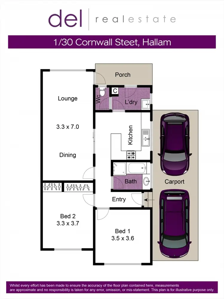 Floorplan of Homely unit listing, 1/30 Cornwall Street, Hallam VIC 3803