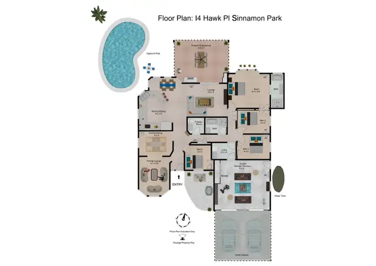 Floorplan of Homely house listing, 14 Hawk Place, Sinnamon Park QLD 4073