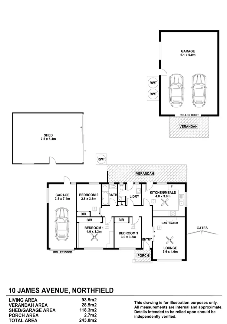 Floorplan of Homely house listing, 10 James Avenue, Northfield SA 5085