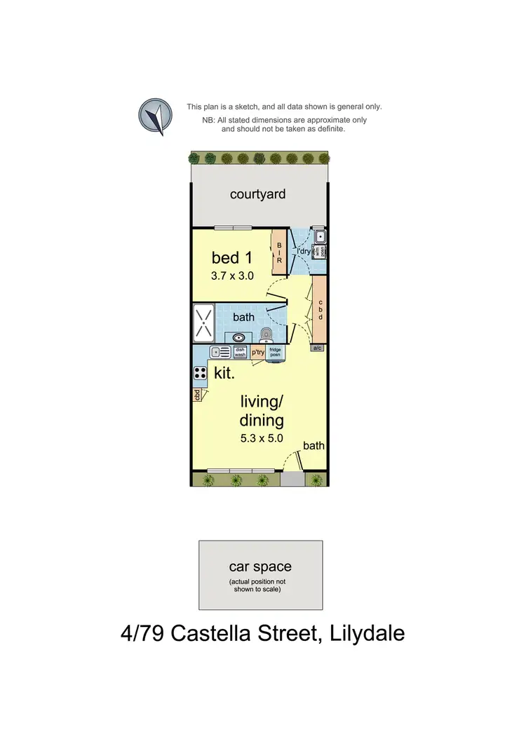 Floorplan of Homely unit listing, 4/79 Castella Street, Lilydale VIC 3140