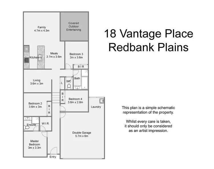 Floorplan of Homely house listing, 18 Vantage Place, Redbank Plains QLD 4301