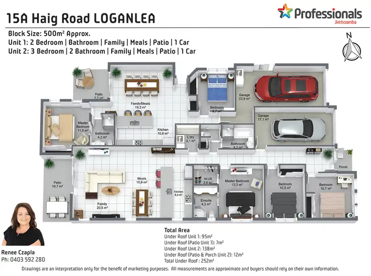 Floorplan of Homely semi-detached listing, 15A Haig Road, Loganlea QLD 4131