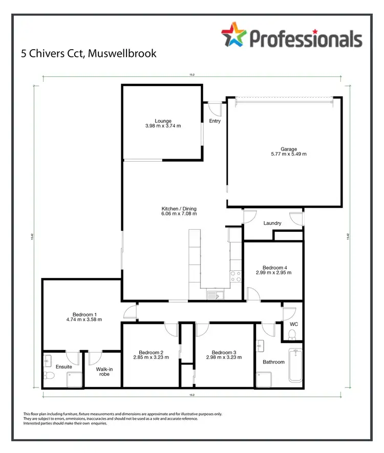 Floorplan of Homely semi-detached listing, 5 Chivers Circuit, Muswellbrook NSW 2333