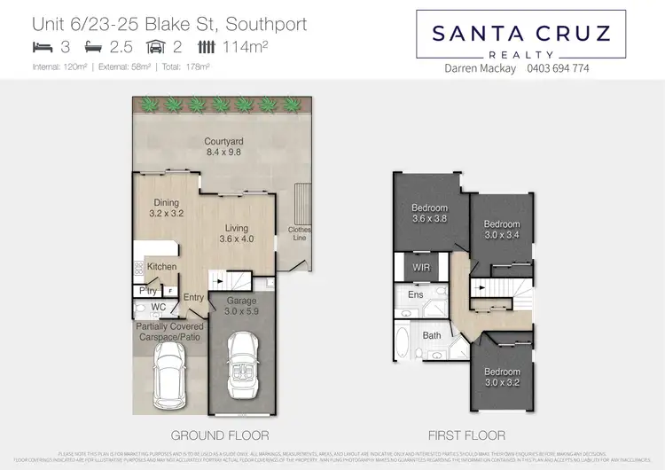 Floorplan of Homely townhouse listing, 6/23-25 Blake Street, Southport QLD 4215