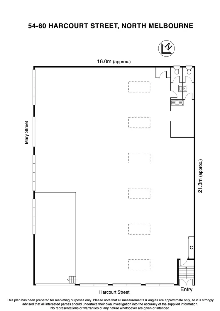 Floorplan of Homely warehouse listing, 54-60 Harcourt Street, North Melbourne VIC 3051