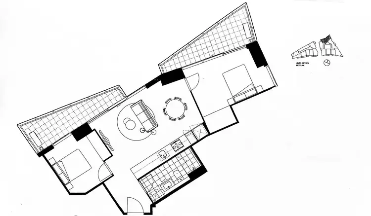 Floorplan of Homely apartment listing, 2603E/42-48 Balston Street, Southbank VIC 3006