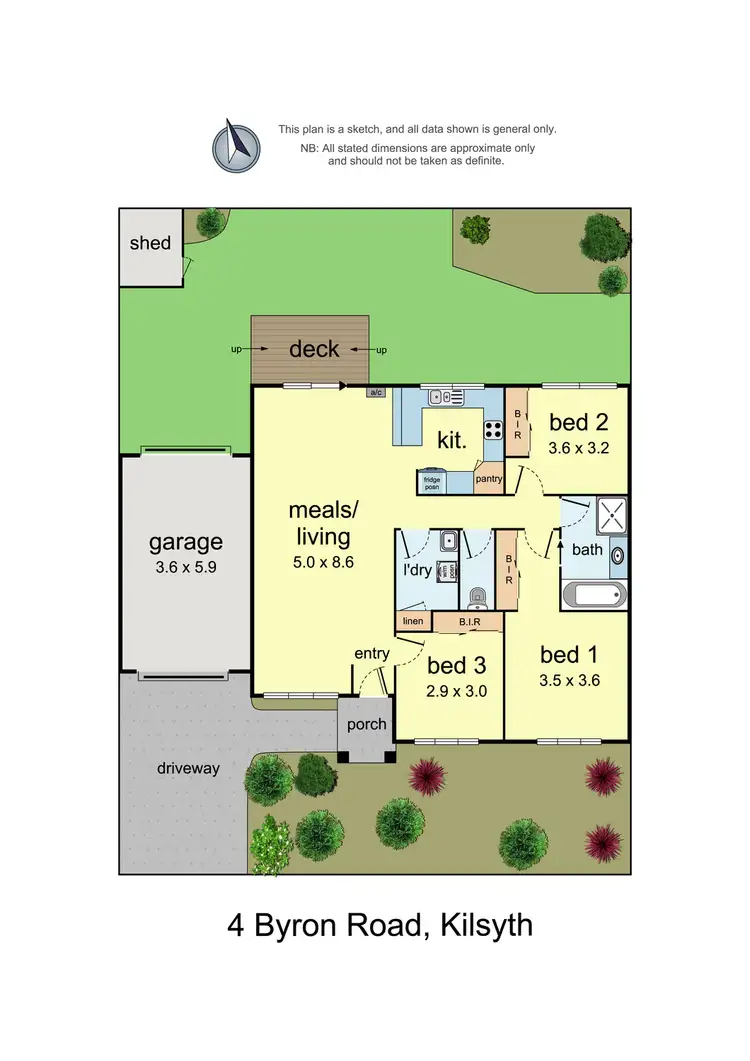 Floorplan of Homely unit listing, 4 Byron Road, Kilsyth VIC 3137