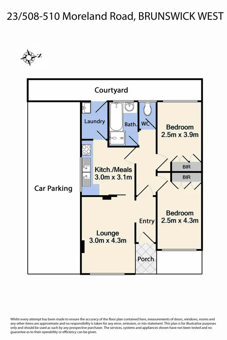 Floorplan of Homely unit listing, 23/508-510 Moreland Road, Brunswick West VIC 3055