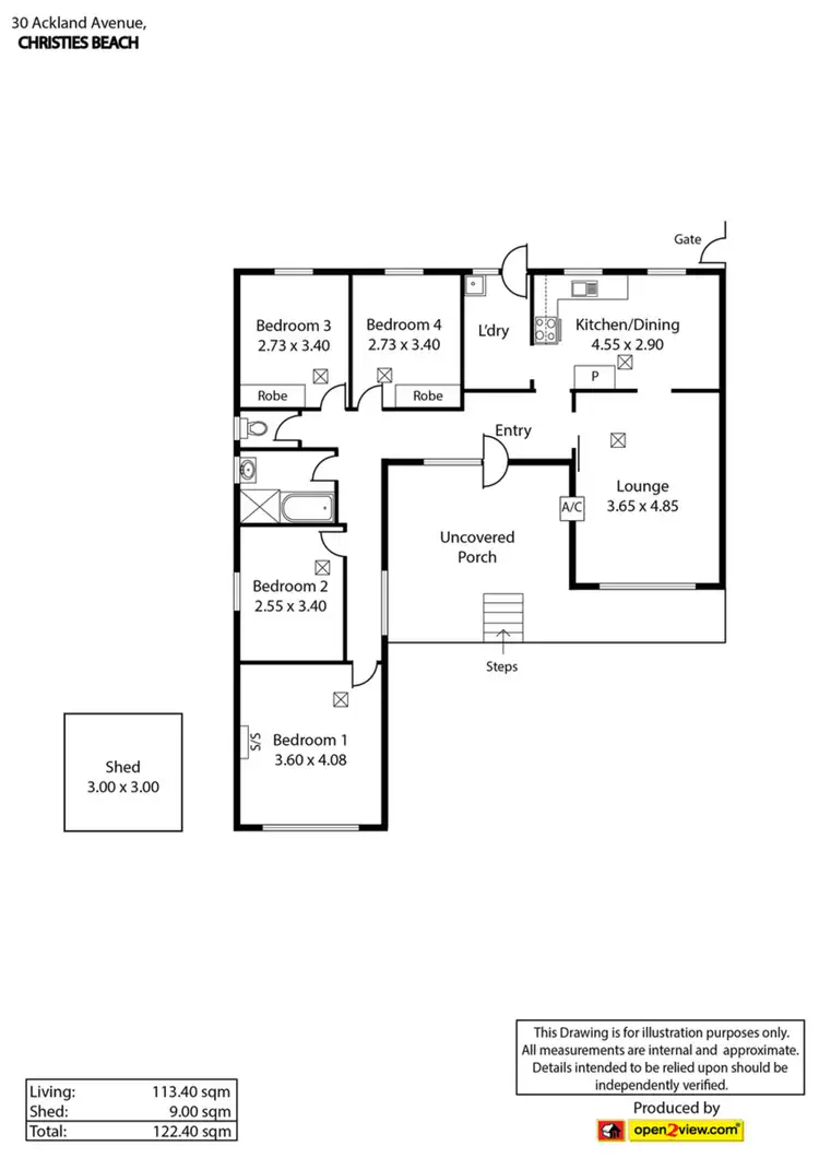 Floorplan of Homely house listing, 30 Ackland Avenue, Christies Beach SA 5165