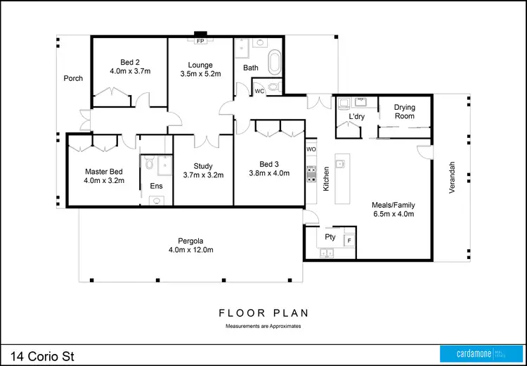 Floorplan of Homely house listing, 14 Corio Street, Shepparton VIC 3630