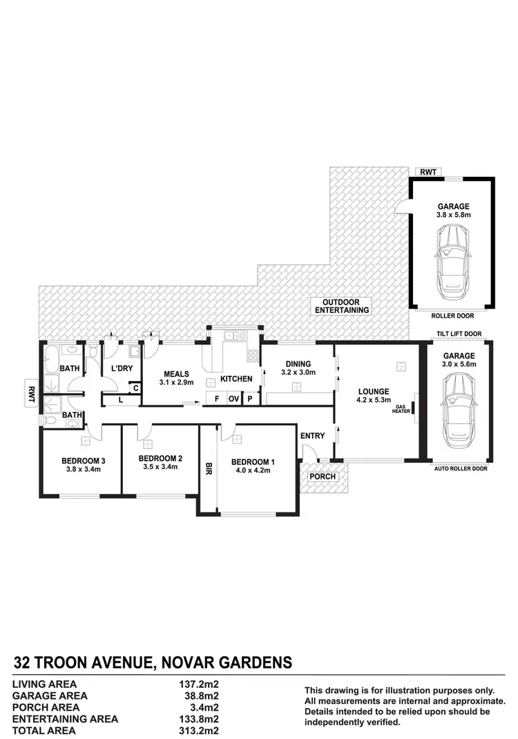 Floorplan of Homely house listing, 32 Troon Street, Novar Gardens SA 5040
