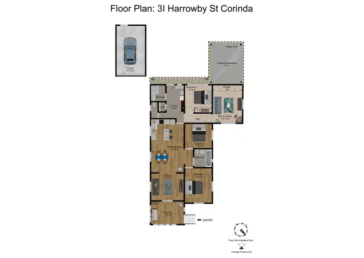 Floorplan of Homely house listing, 31 Harrowby Street, Corinda QLD 4075
