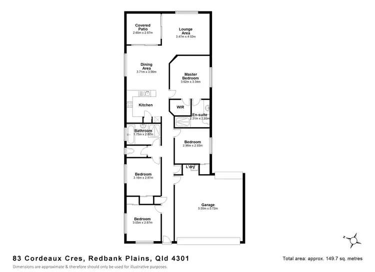 Floorplan of Homely house listing, 83 Cordeaux Crescent, Redbank Plains QLD 4301