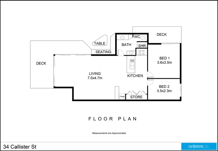 Floorplan of Homely house listing, 34 Callister Street, Shepparton VIC 3630